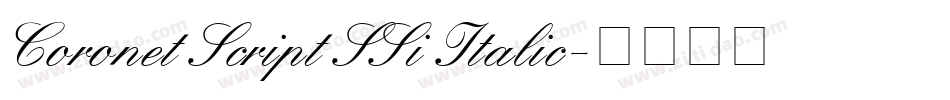 Coronet Script SSi Italic字体转换